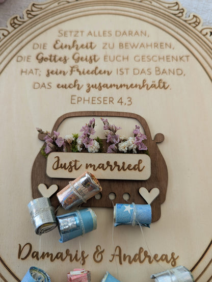 GELDGESCHENK Hochzeit | Just married Auto